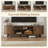 80'' Mid Century Modern Fluted TV Stand，Curved Entertainment Center for TVs Up to 90 Inches-2082348349