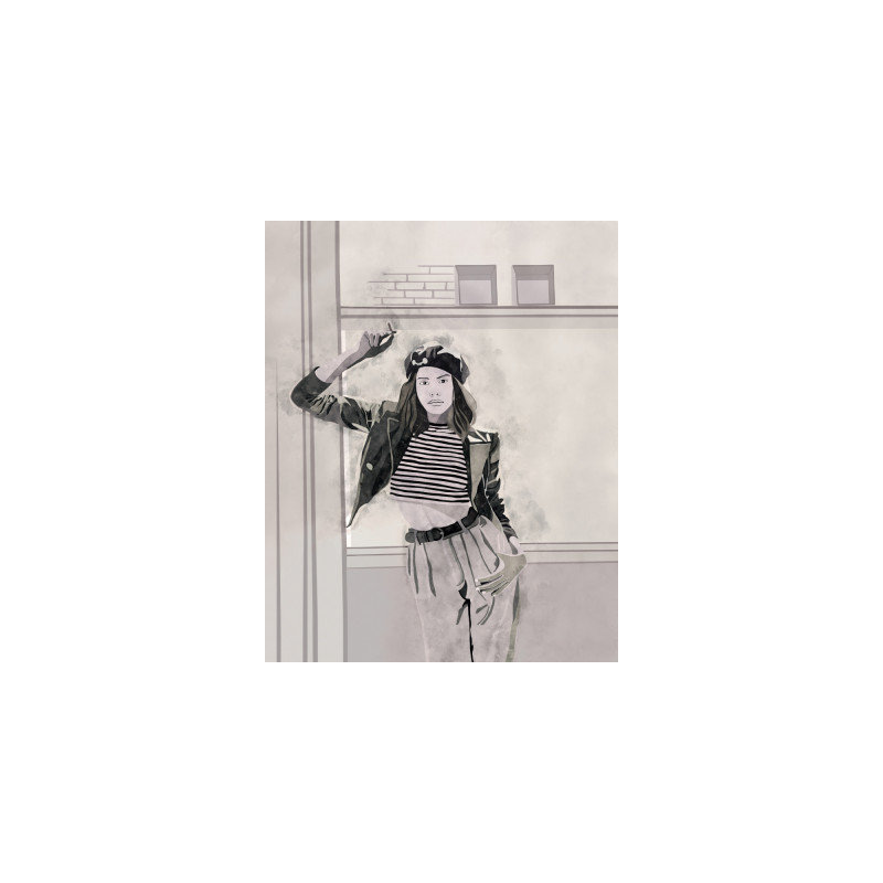 Smoking Woman Print By Bohonewart