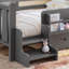 Twin Size Floor Bed with Storage Bookcases and Drawers-133599420-133599424