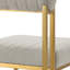 Ensemble de table de salle à manger 48 pièces en noyer avec cadre en métal et chaises rembourrées en tissu Mirjka-830981584-830981585