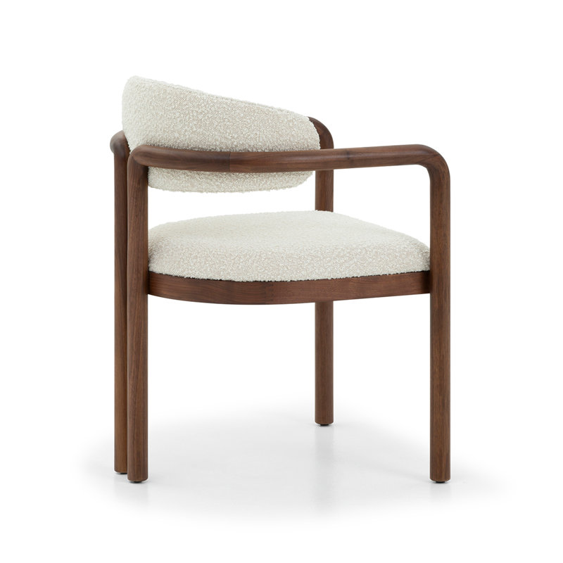 Fowler Upholstered Arm Chair, Classic Walnut