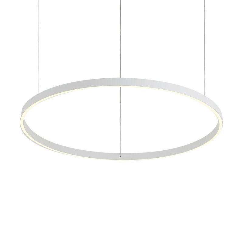 Cerchio 1 - Light LED Unique/Statement Pendant, 123.25" H x 70.88" W x 70.88" D, White