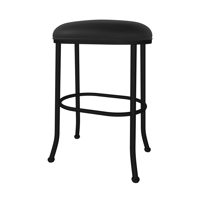 Tabouret de bar et de comptoir Evander, Tabouret de bar (siège d'une hauteur de 30 po), Noir, noir, noir, noir