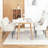 Dining Chairs,Mid Century Dining Chairs,Upholstered Faux Leather Dining Chairs with Back Pull Rod-261836141