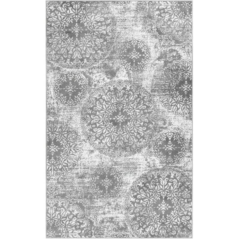 Tapis floral Brandt, Rectangle 7 pi 10 po x 10 pi, Grey