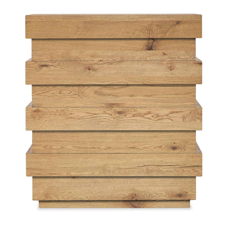 Brent Dark Oak Stepped Square Side Table