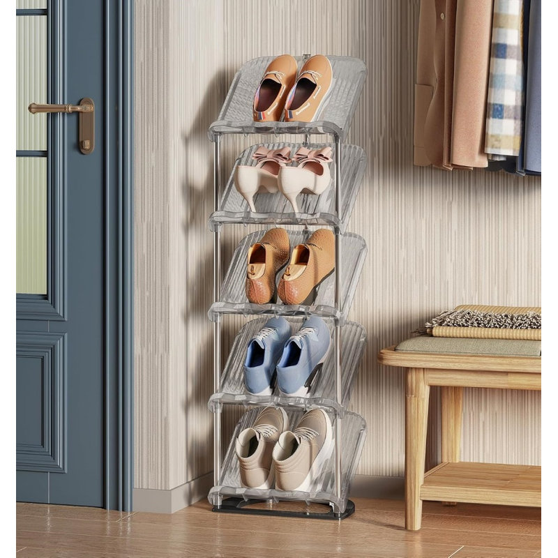5 Tier Slim Sloping Shoe Rack