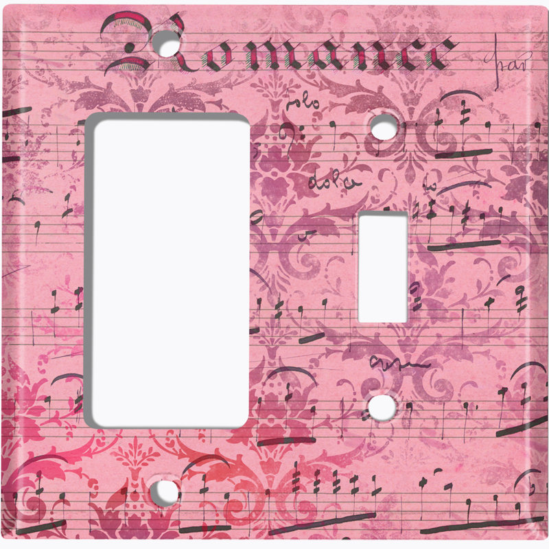 Plaque murale à motif d'interrupteur à bascule 2 bandes, Rouge