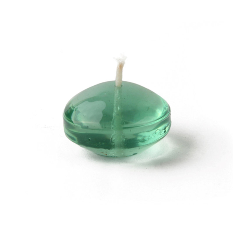 Bougie flottante non parfumée, Turquoise transparent, 144