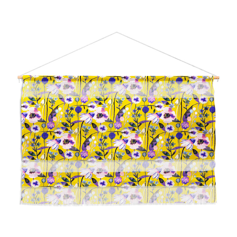 Suspension murale margueritess et fleurs à ressorts design Ninola, H 32 po x l 47 po x P 0,125 po