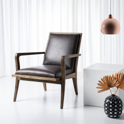Chaise avec accoudoirs en similicuir 28,7 "Carmel