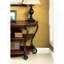 Traditional Sofa Table with Ornate Scroll Legs and Open Shelf – Brown Cherry
