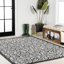 Tapis d'intérieur / extérieur gris clair / noir Deronte-900517434