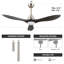 Ventilateur de plafond à 3 pales avec lumière DEL à intensité variable et télécommande-1175352005-1175352001