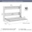 Grand lit escamotable horizontal 85 W en blanc-1872530664-1872530647