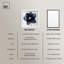 «Night Dal II Shadowbox», impression d'art floral bleu par Art Remedy-115125963-115125969