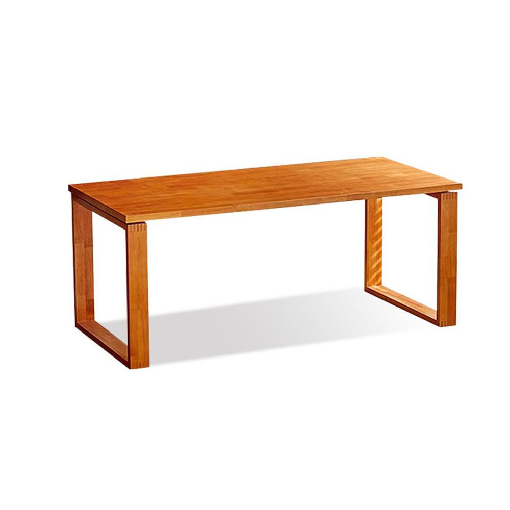 Hokku Designs Cherry wood colour Rectangular Solid Wood Dining Table ...