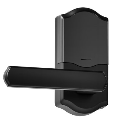 Serrure de porte d'entrée sans clé avec poignée, poignée de porte à levier électronique avec clavier, codes d'utilisateur personnalisables, entrée à clé, verrouillage automatique, mot de passe anti-fouillis, clavier rétroéclairé, pour la maison, noir mat