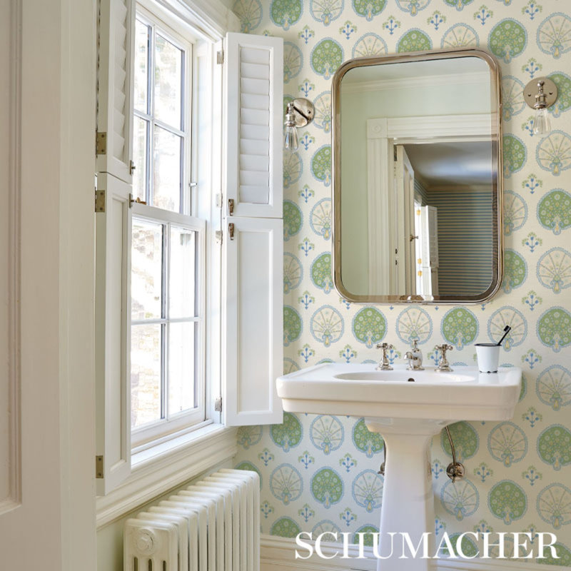 Chamba Crown Sisal Wallpaper, Green
