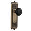 Egg & Dart Plate with Black Porcelain Door Knob-1922323544-1922323537