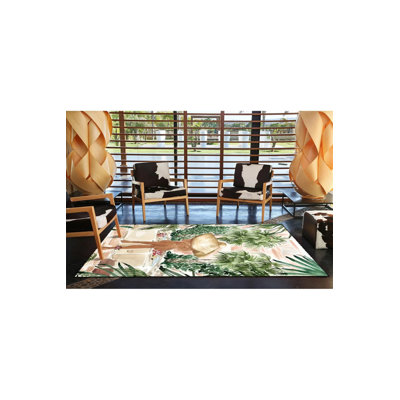 Tapis décoratif moderne femme et arbre