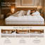 MHG Living Duck Feather Mattress Topper Box Stitched with Elastic Straps - Available Single/Small Double/Double/King/Super King-25202877