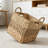 Handwoven Storage Baskets Set Of 6, Mixed Weave Wicker Cube Bins With Metal Frame For Shelves, Foldable Organizer For Bathroom, Bedroom, Laundry, Pantry, And Home Decor