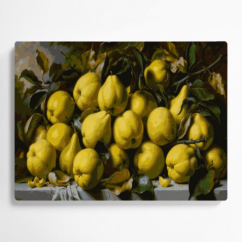 Fruit, coing brun, art mural en métal, H 20 po x l 24 po