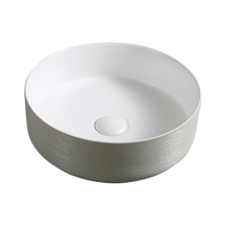 Barclay 13.75'' White Vitreous China Circular Bathroom Sink