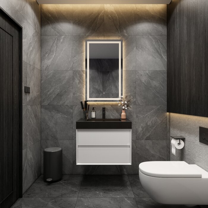 Wade Logan® Golitz 29.5'' Single Bathroom Vanity with Solid Surface Top ...