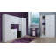 Multipurpose Cabinet Beaumont With 3 Doors, Shoe Rack Wardrobe, Broom Closet, 109X37H180 Cm, White