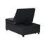 Canapé-lit pliant avec repose-pieds NOIR-1135049406