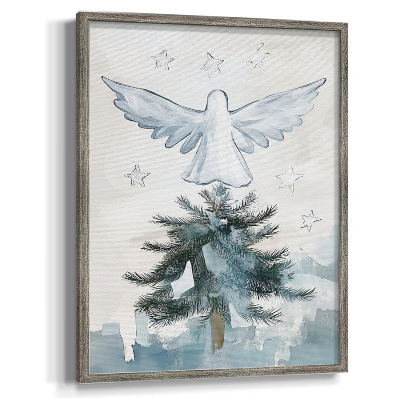 «Christmas Holiday Art CXLI», reproduction d'art encadrée - bois massif, H 30 po x l 24 po