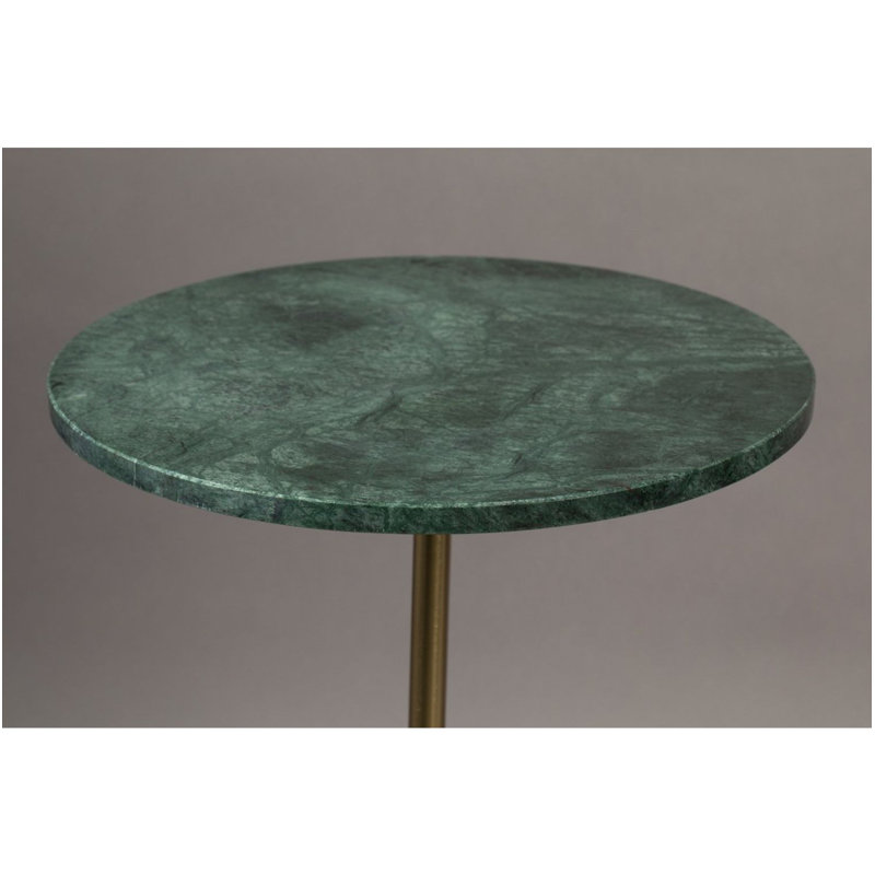 Gunnar Marble Top End Table, Green/Gold