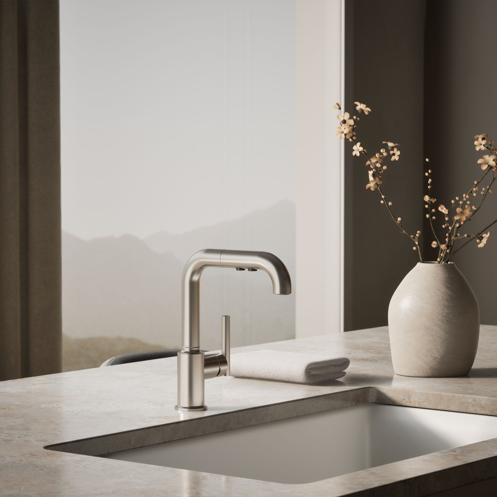 Purist Kitchen Faucet, Vibrant Stainless