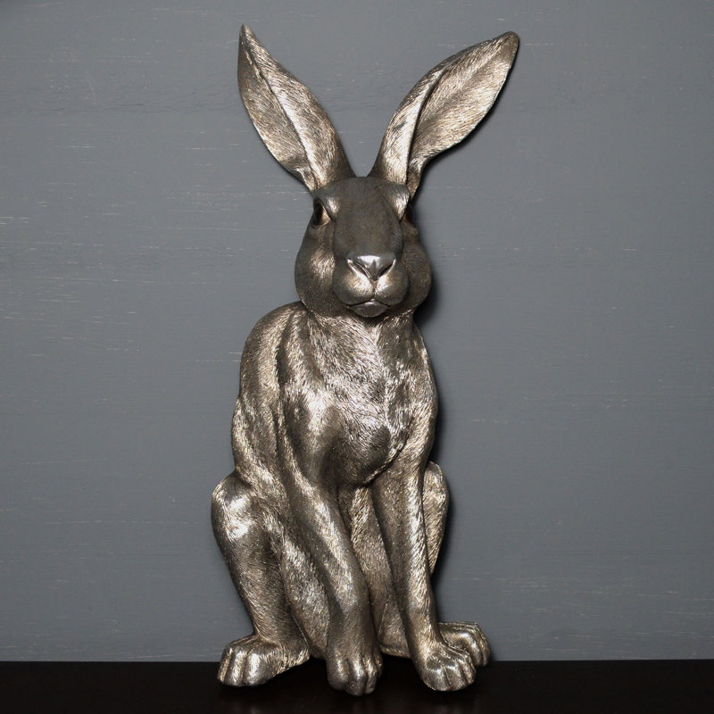 Silver Large Hare Wall Décor