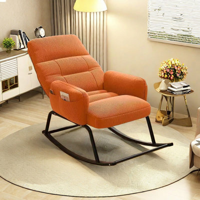 Chaise berçante à dossier réglable avec sac de rangement