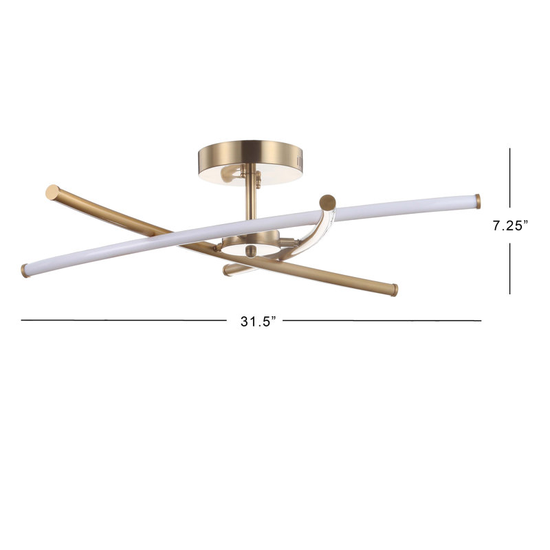 Geocron LED Flush Mount, Gold