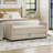 58" W Upholstered Two-Tier Storage Bench with Lift-Top & Drawer-661728936