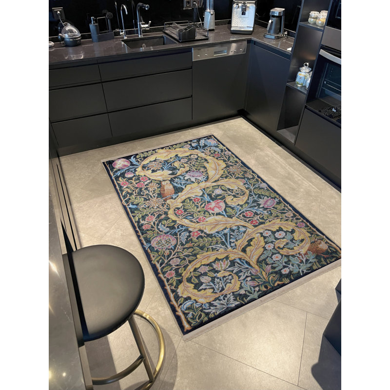 Tapis multicolore à motif d'arbre et de hibou, Tapis de couloir 4 pi x 8 pi 3 po