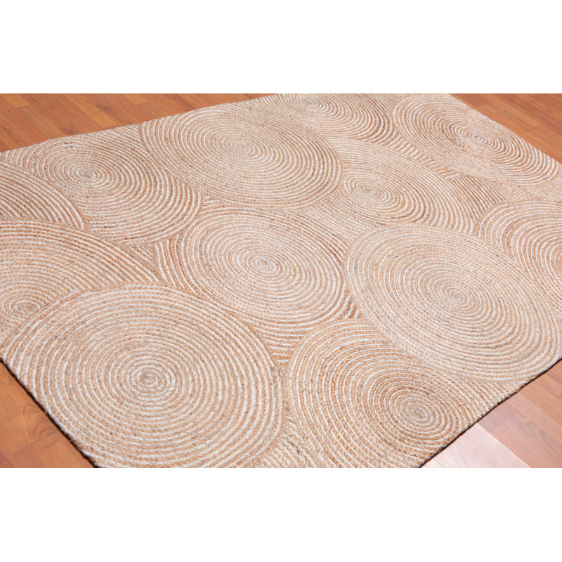 Tapis beige crocheté à la main Marguez