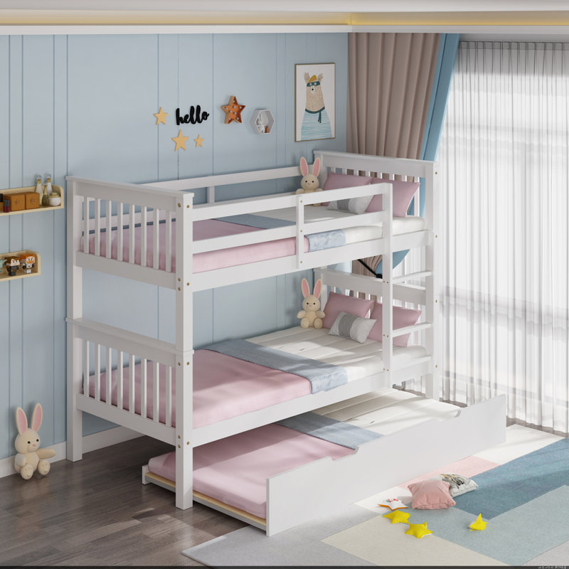 Adger Single (3') Bunk Bed with Trundle Included