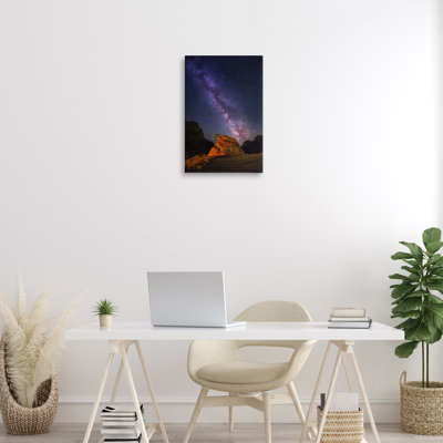 Milky Way Stars over Canyon Canvas, design by Royce Bair