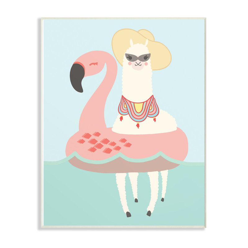 Caricature de Hambleton Glam Llama, Plaque murale, H 12,5 po x l 18,5 po x P 0,5 po