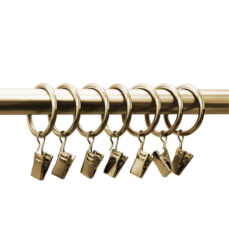 Anneaux de rideau Fraida, Champagne, 2,6 po x 1,6 po x 0,4 po