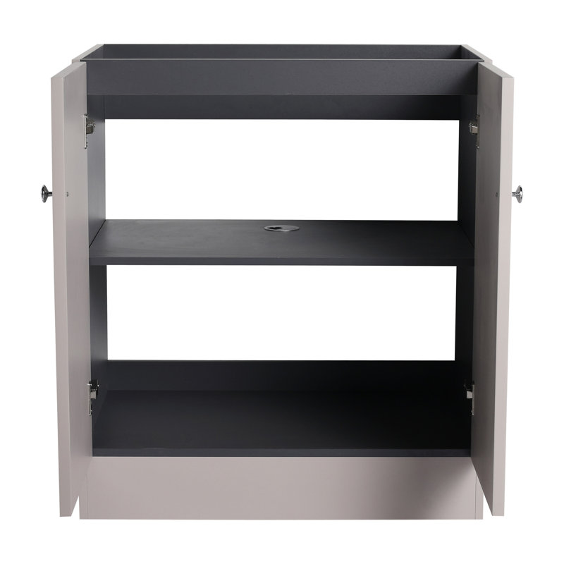 Meuble-lavabo moderne 30 po kaki - Accessoire de porte à fermeture en douceur avec option de rangement