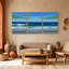 Nautique et plage, océan, vagues, ciel, nuages, plage, sable, eau, ensemble de 3 impressions sur toile-151791288