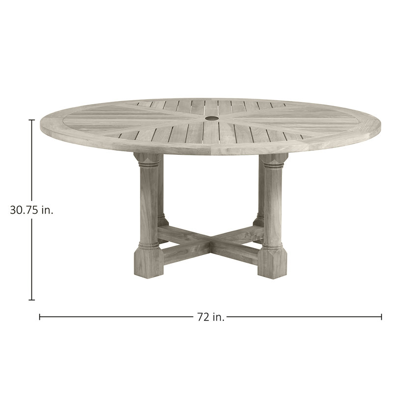 Lakeshore Outdoor Dining Table, Oyster Teak