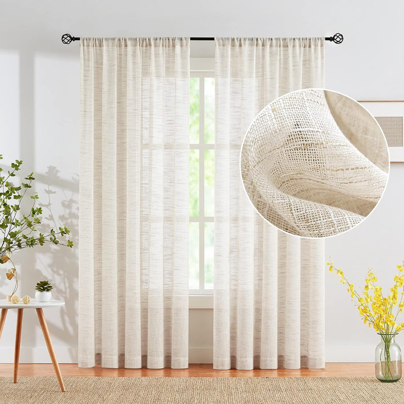 Vetha Semi Sheer Curtain Pair