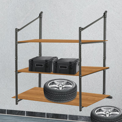 2Pack Container Shelving Bracket Set, 3-Tier Shelf Bracket, Cargo Container Storage Shelf Brackets